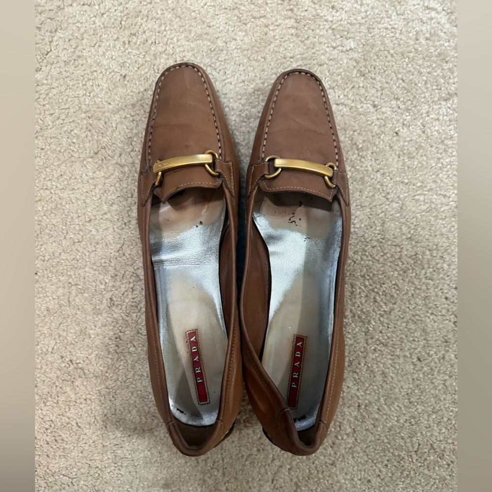 Vintage Prada Sport Loafer Heels - size 37.5
